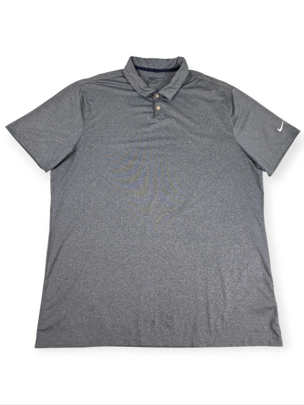 Nike Golf Dri-Fit Victory Polo Men's XL Heathered Blue Collared Logo EUC